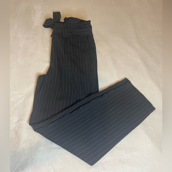 Express Striped High Waisted Ankle Dress Pants - Picture 5 of 6
